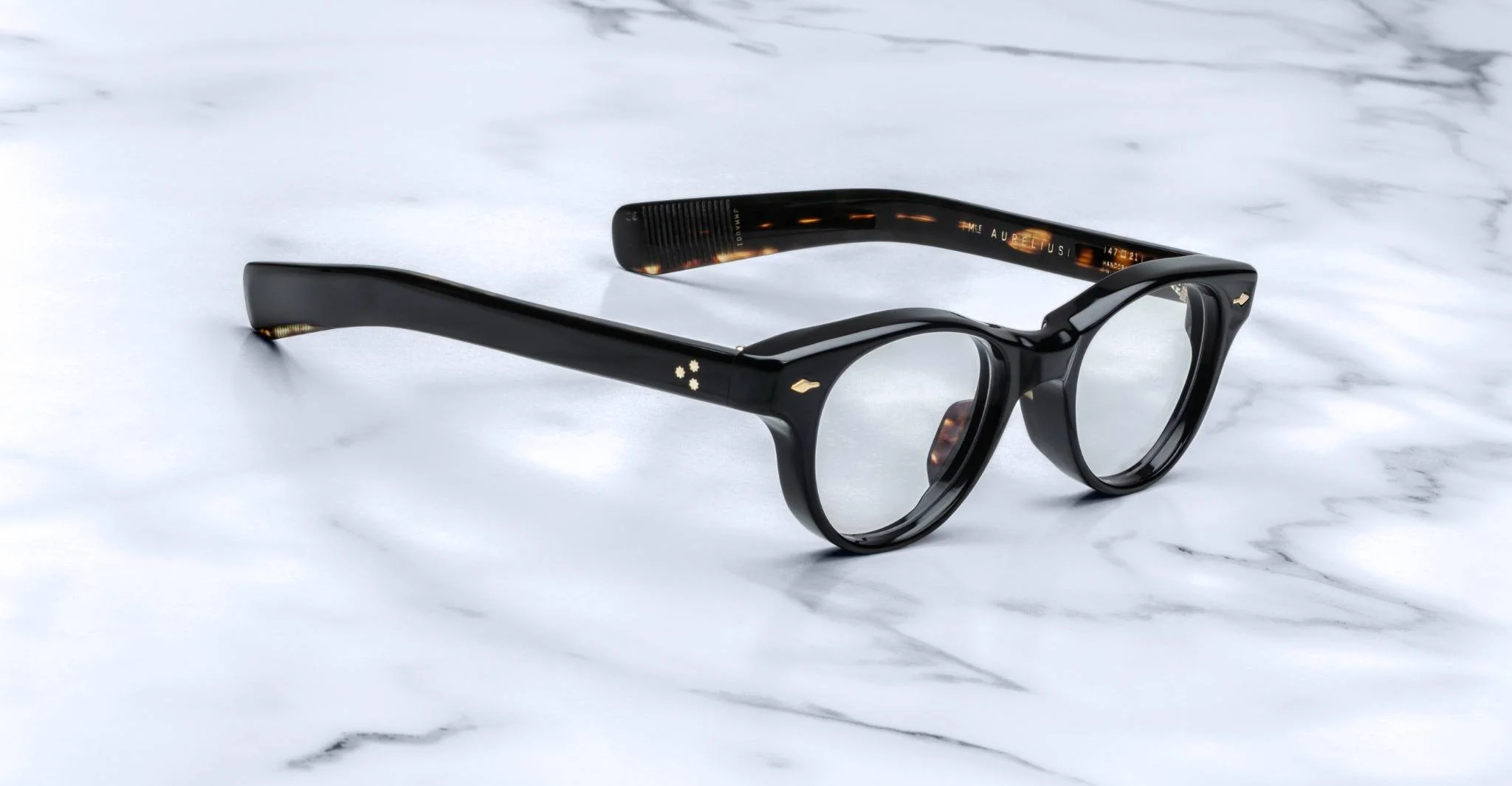 Optical Frame Model Aurelius in Color Noir with Demo lenses from Jacques Marie Mage