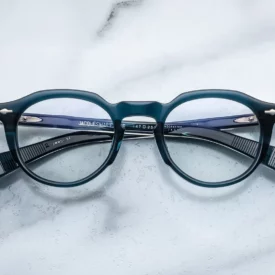 Optical Frame Model Demoncey in Indigo with Demo lenses from Jacques Marie Mage