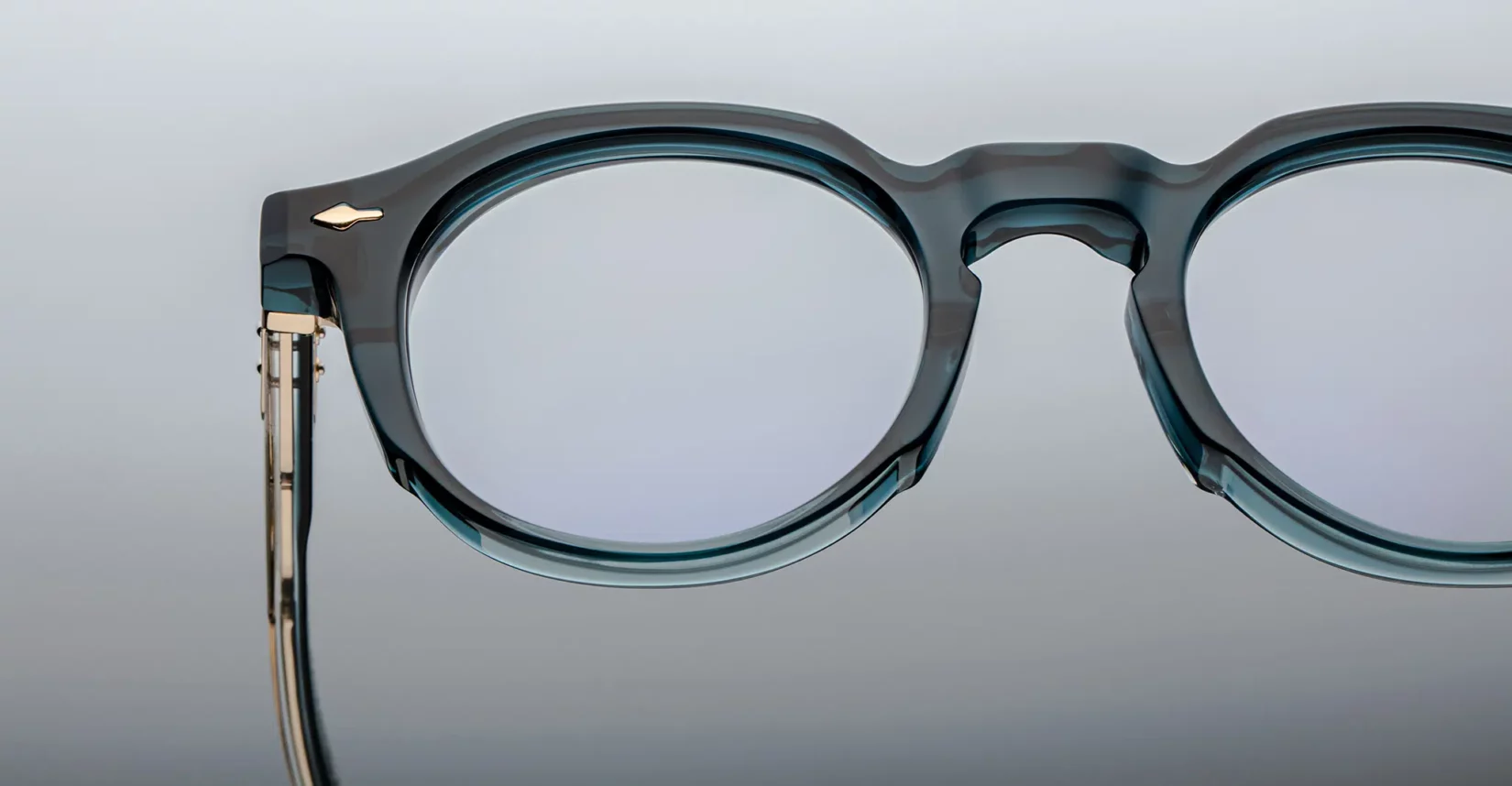 Optical Frame Model Demoncey in Indigo with Demo lenses from Jacques Marie Mage