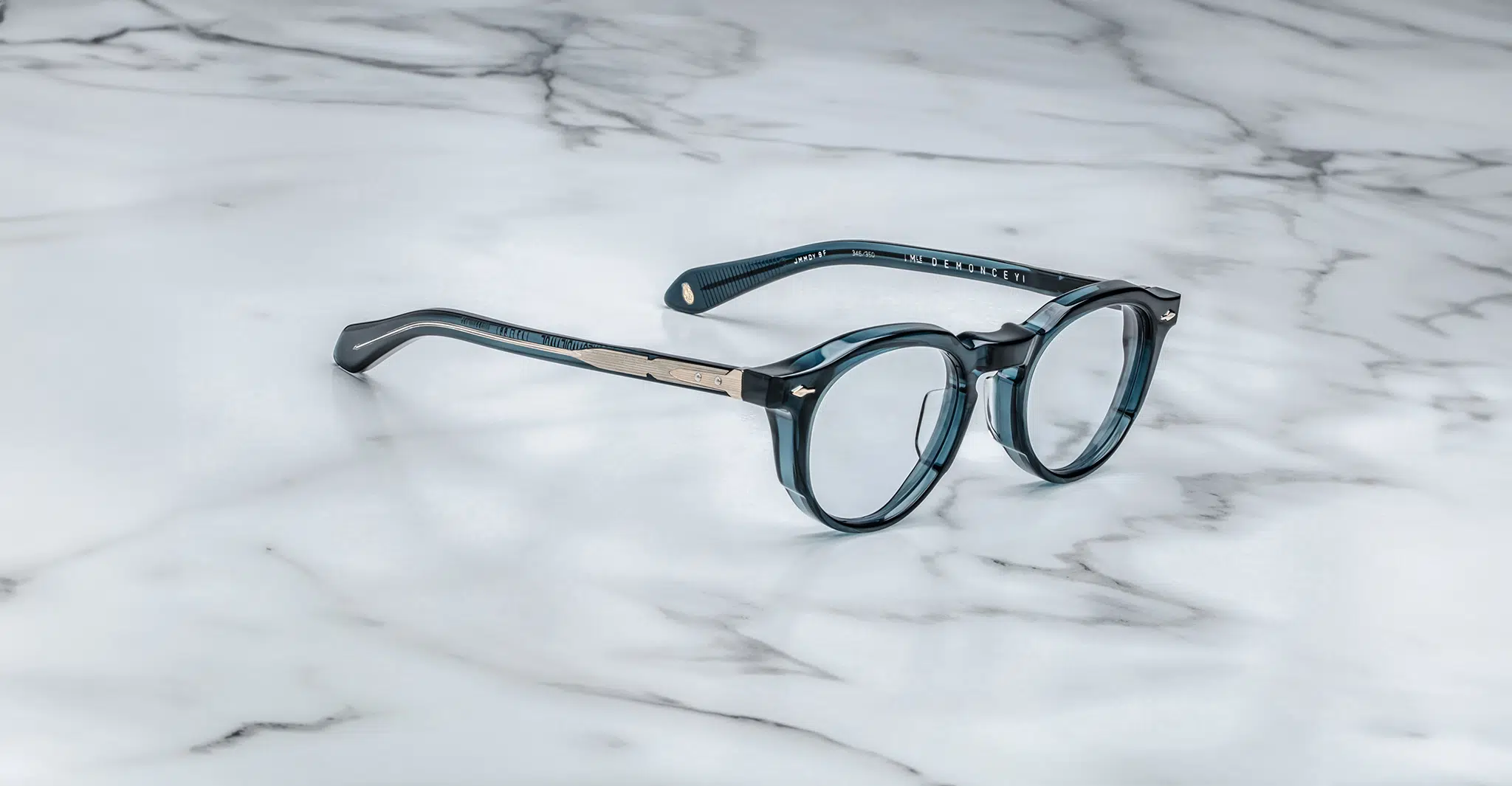 Optical Frame Model Demoncey in Indigo with Demo lenses from Jacques Marie Mage