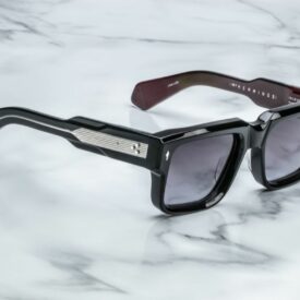 Sunglasses from Jacques Marie Mage model Hemmings in color Bloodstone