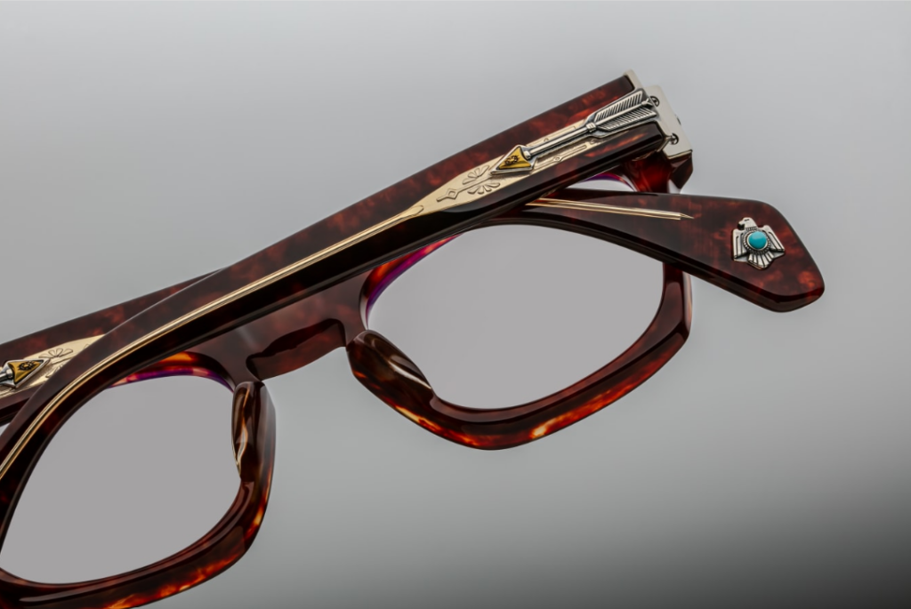 Lunettes De Soleil JMM RAWLINS - Monture Noire Givrée - Verres Thé - Taille 49□23 - Neuf Sans Emballage