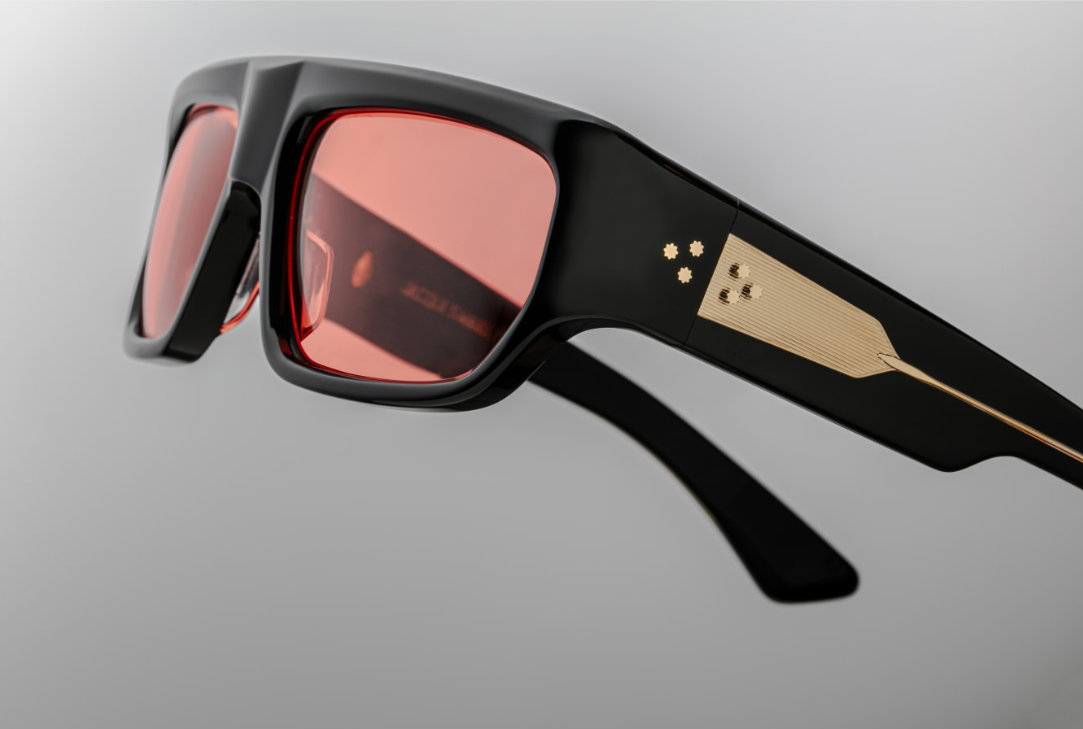 Optical from Jacques Marie Mage Collection Modele Vicious in color Black with Fluorescent orange CR39 lens