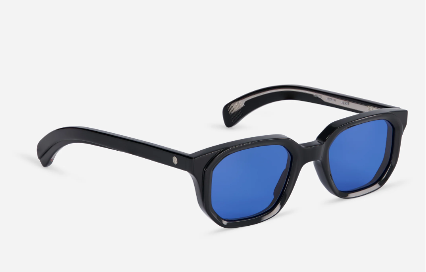 Sunglasses from Sato eyewear collection model Aliot Noir with New Royal Blue lens