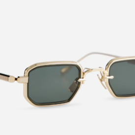 Sunglasses from Sato eyewear collection model Deneb Titanium green takiron Takiron with green lens