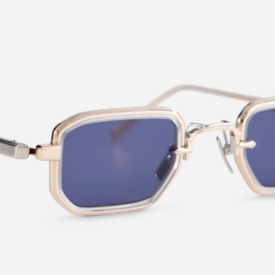 Sunglasses from Sato eyewear collection model Deneb Titanium Crystal Takiron with blue lens