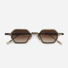 Sunglasses from Sato eyewear collection model Hadar Titanium Chocolate Takiron with gradient Brown lens
