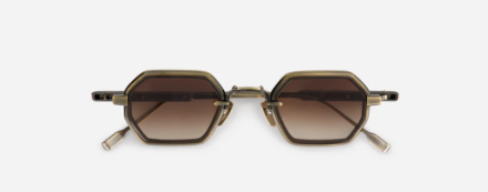Sunglasses from Sato eyewear collection model Hadar Titanium Chocolate Takiron with gradient Brown lens