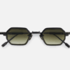 Sunglasses from Sato eyewear collection model Hadar Titanium Green Olive Takiron with gradient green lens