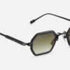 Sunglasses from Sato eyewear collection model Hadar Titanium Green Olive Takiron with gradient green lens