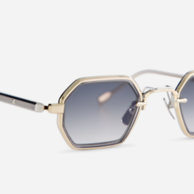 Sunglasses from Sato eyewear collection model Hadar Titanium Crystal grey Takiron with grey lens