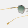 Sunglasses from Sato eyewear collection model Hadar Titanium Crystal Takiron with gradient green lens