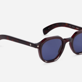 Sunglasses from Sato eyewear collection model Perse Poison Ivy with Solid Blue lens