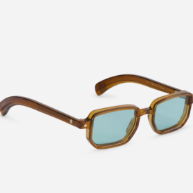 Sunglasses from Sato Collection Modele Ran Maple Crystal with blue flash lens