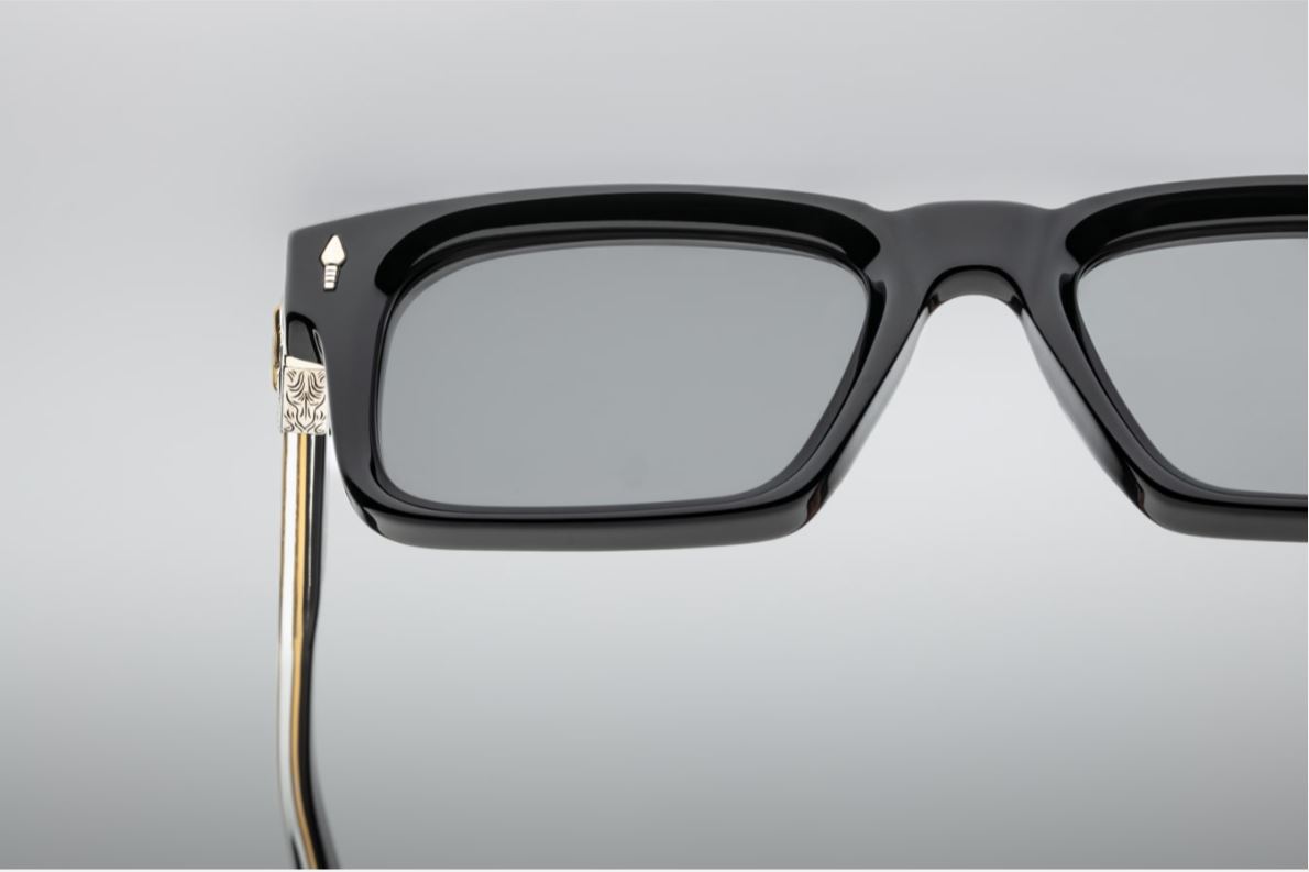 Sunglasses from Jacques Marie Mage collection Last Frontier V. Model Belvedere in color Noir