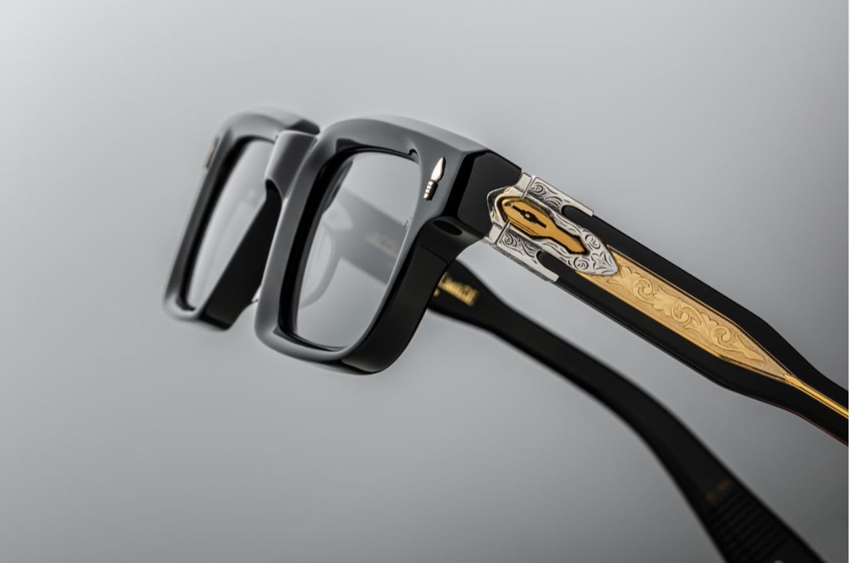 Sunglasses from Jacques Marie Mage collection Last Frontier V. Model Belvedere in color Noir