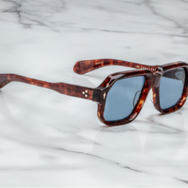 Sunglasses frame Model Challenger in color Breccia with Prussian Blue lenses for Jacques Marie Mage