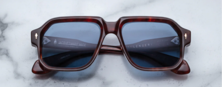 Sunglasses frame Model Challenger in color Breccia with Prussian Blue lenses for Jacques Marie Mage