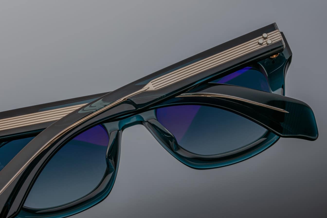 Sunglasses Frame Model Dealan in Color Indigo with Denim Gradient Lenses for Jacques Marie Mage