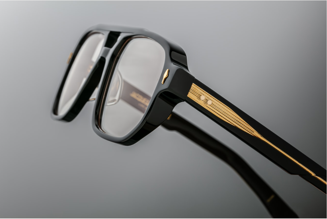 Optical Frame Model Evans in Stallion with Superlight Bronze Lenses for Jacques Marie Mage