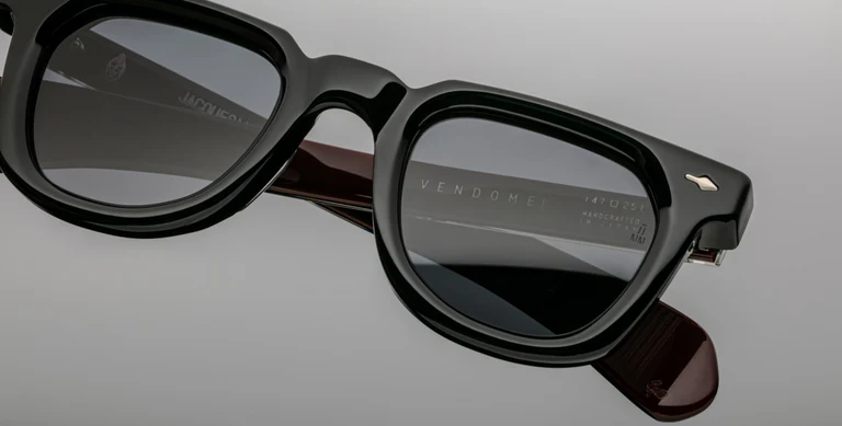 Sunglasses frame Model Vendome in color Bloodstone with Black Lenses from Jacques Marie Mage