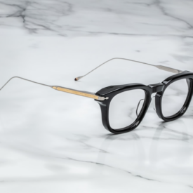 Optical Frame Model William in Noir with SuperLight Grey lenses for Jacques Marie Mage