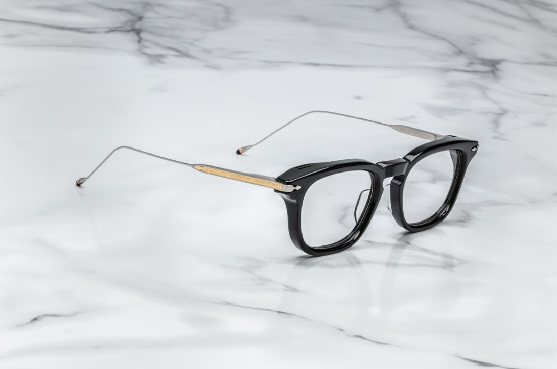 Optical Frame Model William in Noir with SuperLight Grey lenses for Jacques Marie Mage