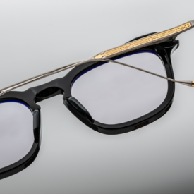 Optical Frame Model William in Noir with SuperLight Grey lenses for Jacques Marie Mage