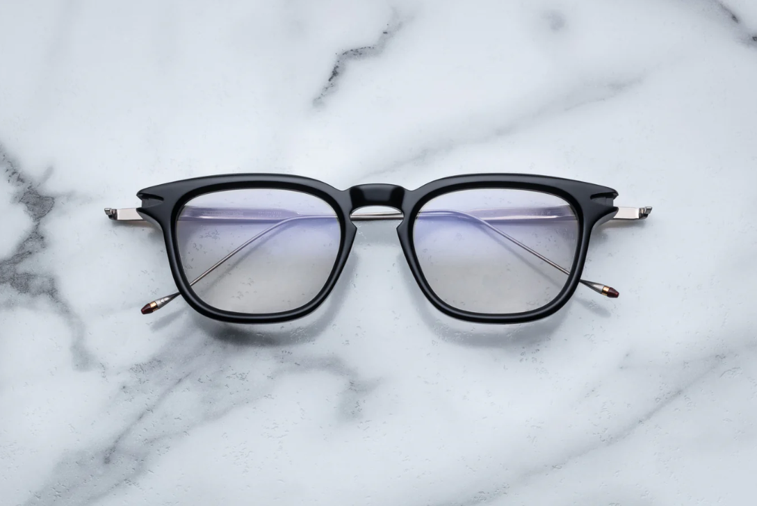 Optical Frame Model William in Noir with SuperLight Grey lenses for Jacques Marie Mage