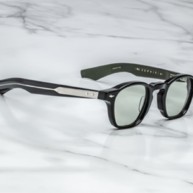 Sunglasses Model Zephirin in color Cobra with light bottle green lenses for Jacques Marie Mage