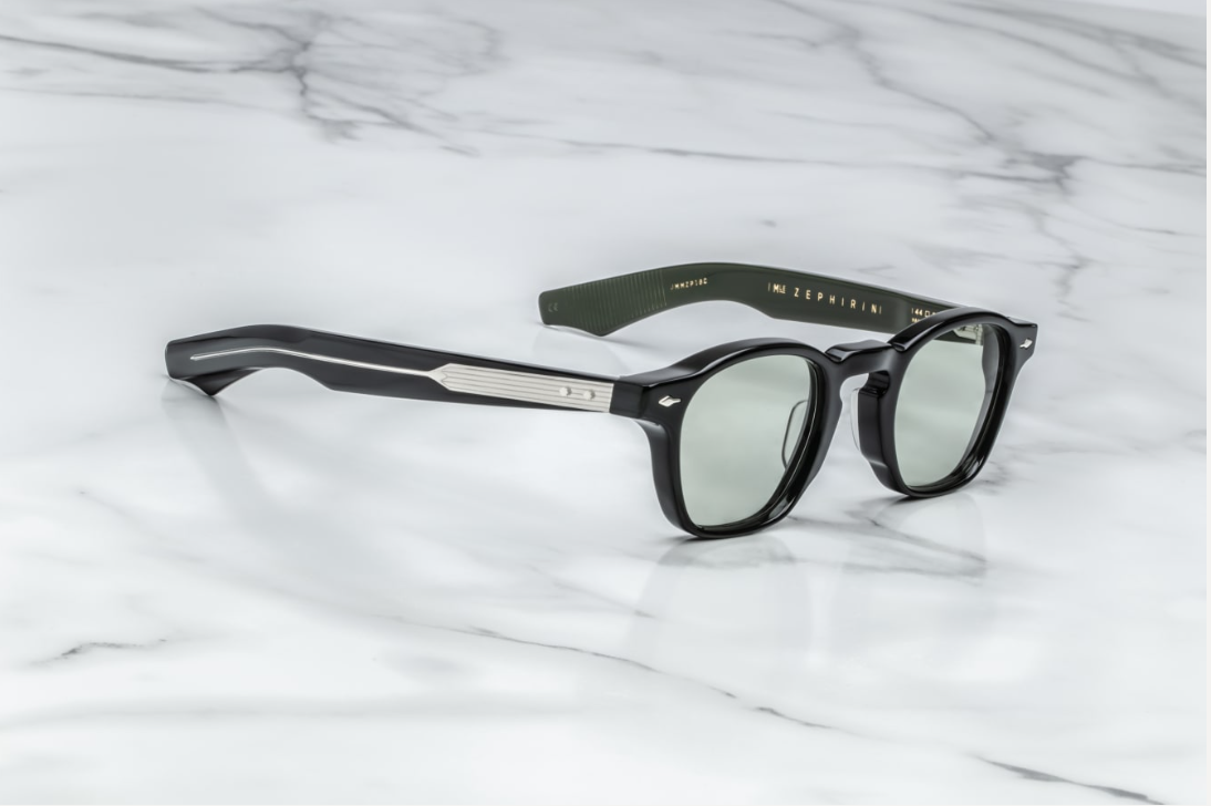 Sunglasses Model Zephirin in color Cobra with light bottle green lenses for Jacques Marie Mage