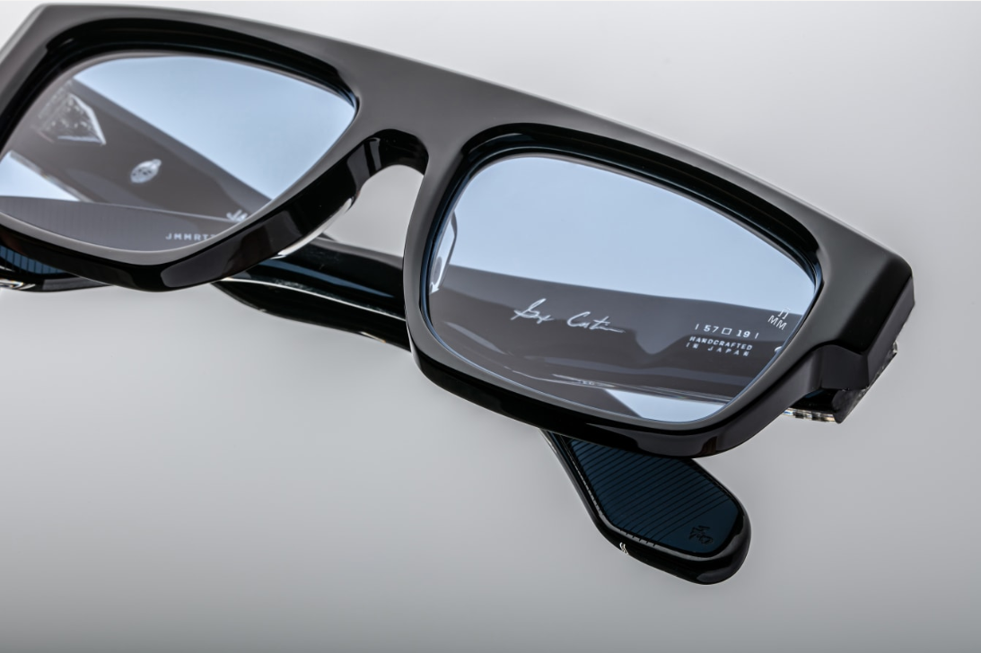 Sunglasses Frame Model Ritz in Ciel with Cerulean Lenses in collaboration with George Cortina for Jacques Marie Mage