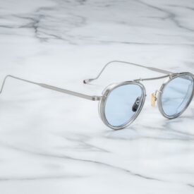 Sunglasses Model Apollinaire in Color Fog with Blue Bird lenses from Jacques Marie Mage