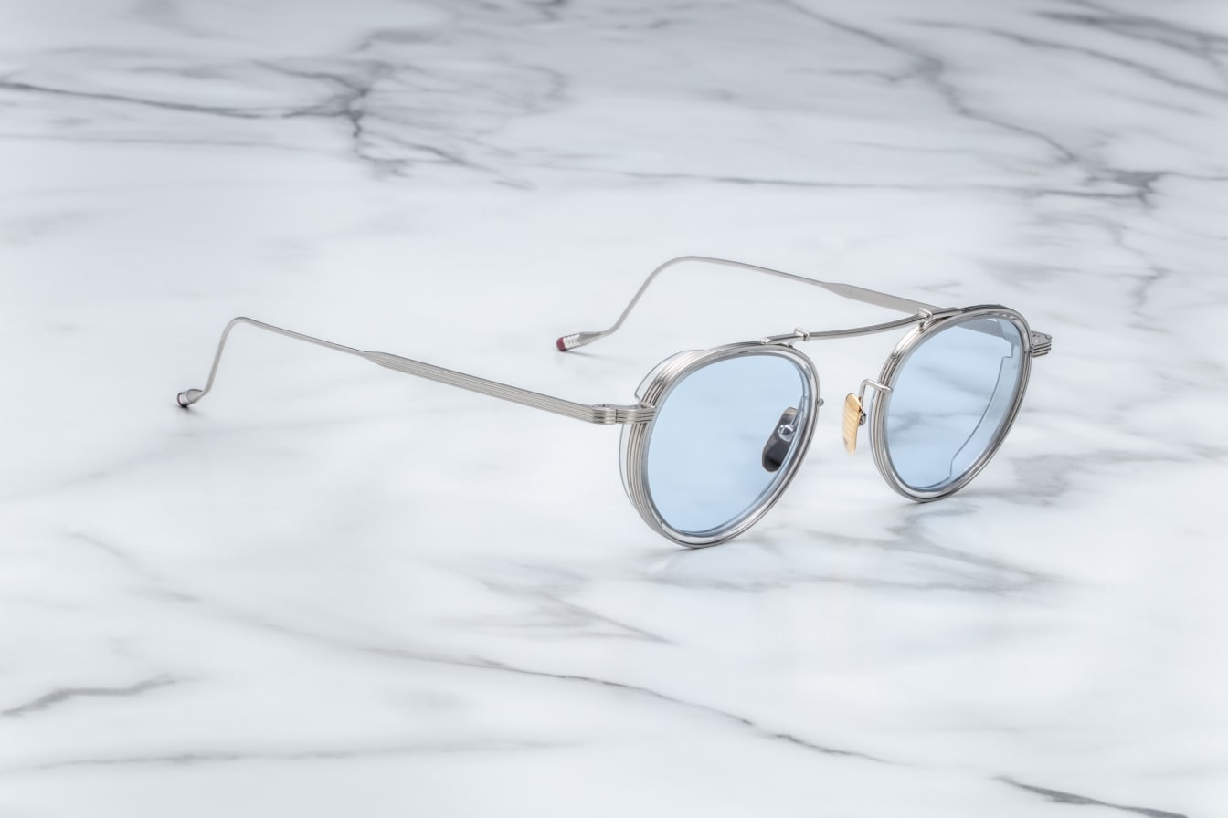 Sunglasses Model Apollinaire in Color Fog with Blue Bird lenses from Jacques Marie Mage