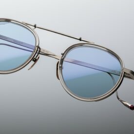 Sunglasses Model Apollinaire in Color Fog with Blue Bird lenses from Jacques Marie Mage