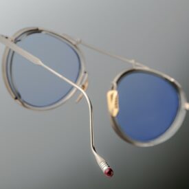 Sunglasses Model Apollinaire in Color Fog with Blue Bird lenses from Jacques Marie Mage