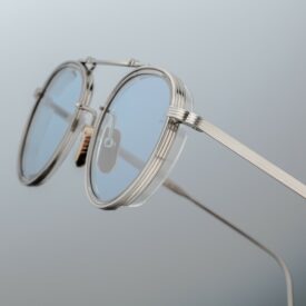 Sunglasses Model Apollinaire in Color Fog with Blue Bird lenses from Jacques Marie Mage