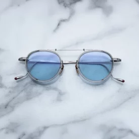 Sunglasses Model Apollinaire in Color Fog with Blue Bird lenses from Jacques Marie Mage