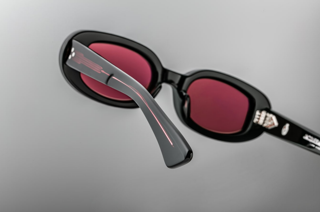 Sunglasses Model Besset In Color Saber with Crimson Lenses from Jacques Marie Mage