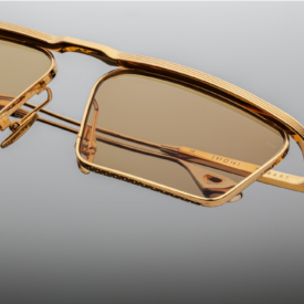 Sunglasses Model Bogart in Gold with Sepia lenses from Jacques Marie Mage