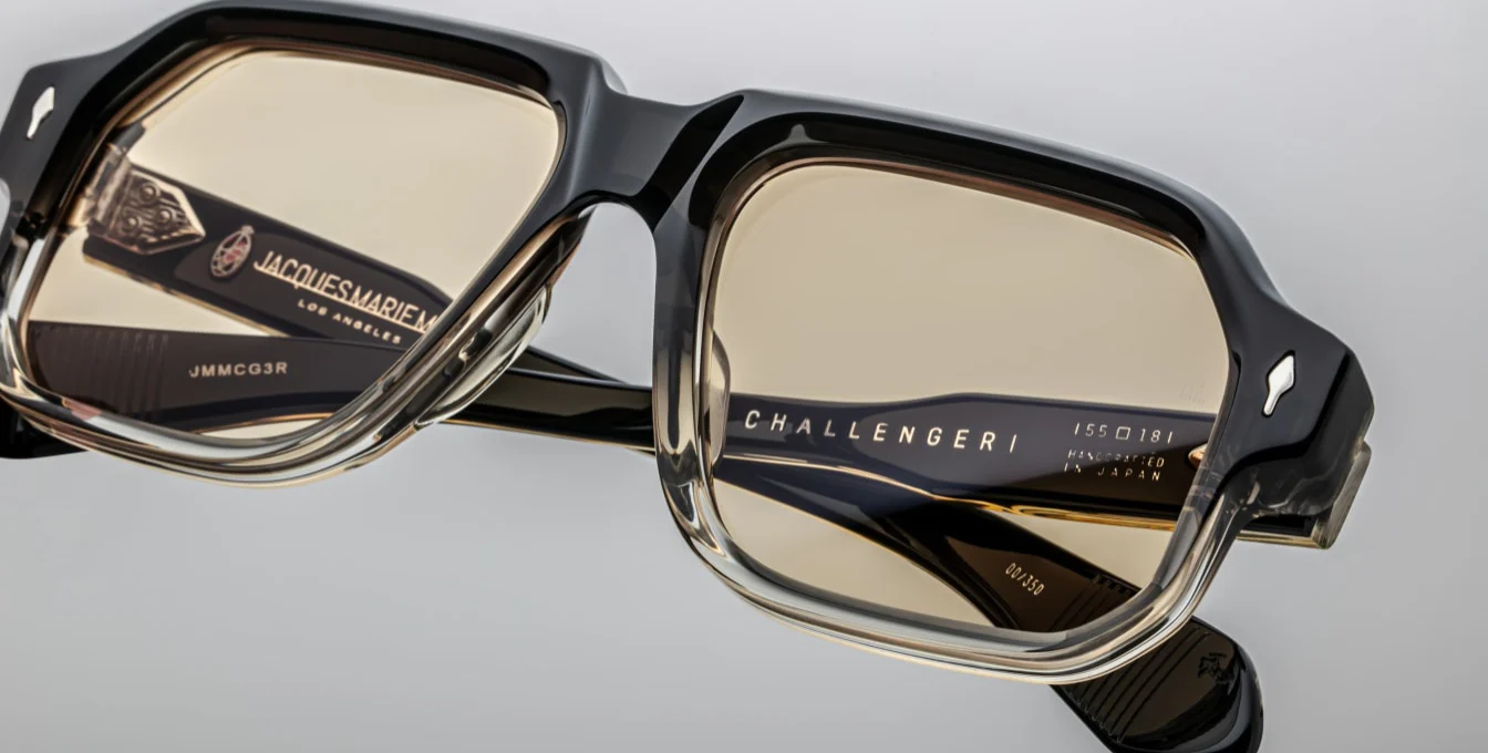 Sunglasses Model Challenger in Color Black Fade with Yellow Lenses from Jacques Marie Mage