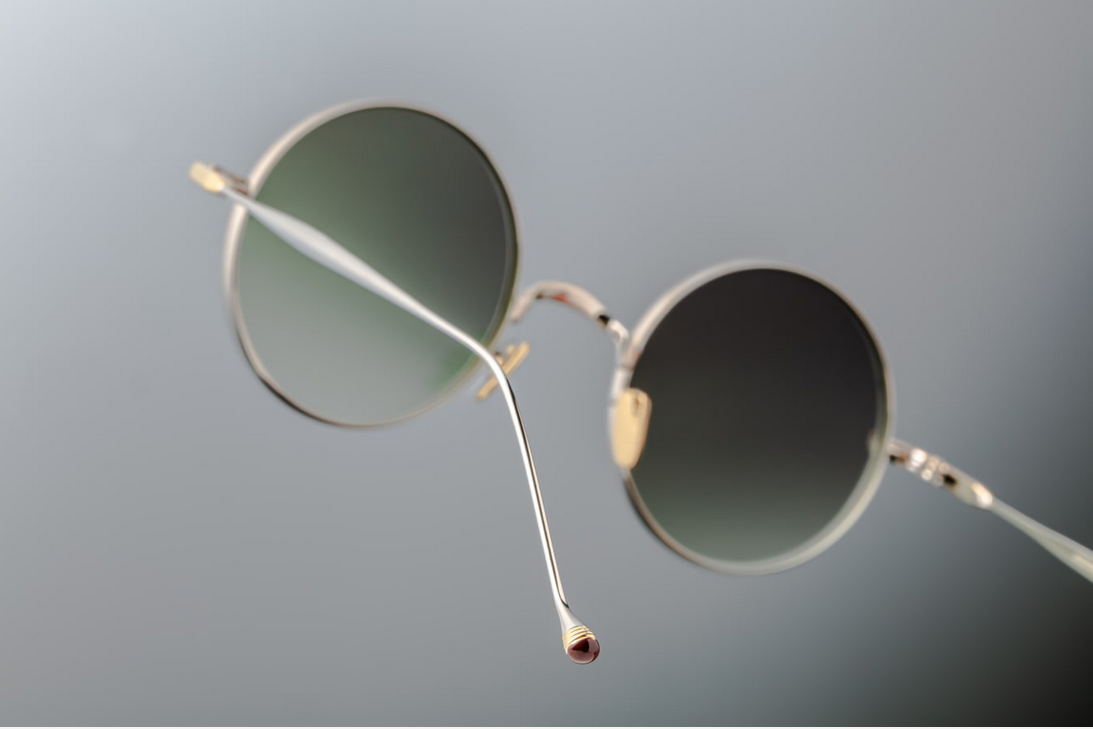 Sunglasses Model Diana in Color Electrum with Bottle Green lenses from Jacques Marie Mage