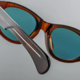 Sunglasses Model Krasner in color Hickory wuth Seagreen Lenses from Jacques Marie Mage