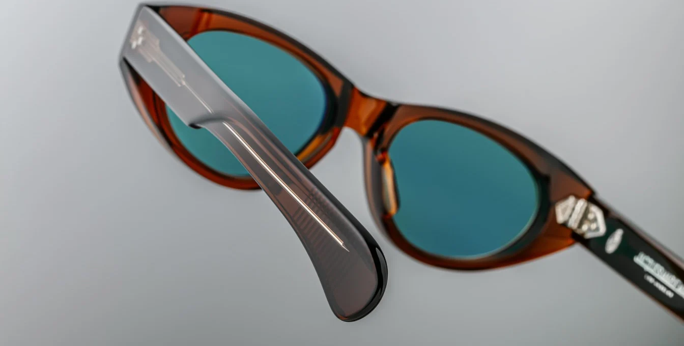 Sunglasses Model Krasner in color Hickory wuth Seagreen Lenses from Jacques Marie Mage