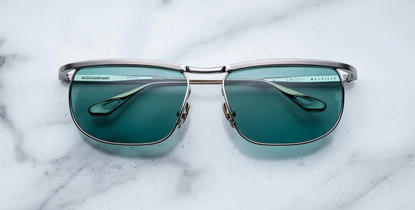 Sunglasses Model Melville in Color Rail with Seangreen lenses from Jacques Marie Mage