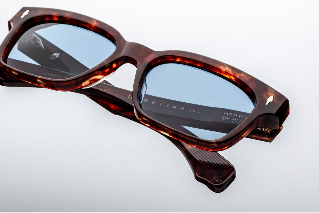 Sunglasses Model Molino 55 in Color Breccia with Prussian Blue lenses from Jacques Marie Mage