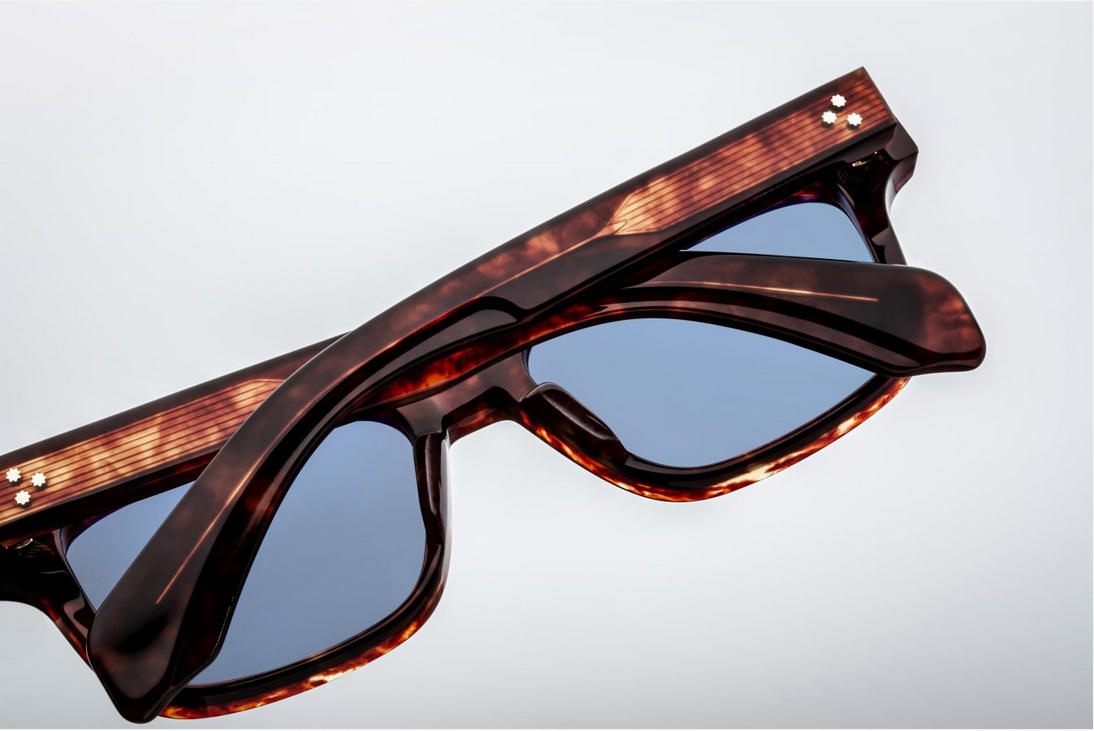 Sunglasses Model Molino 55 in Color Breccia with Prussian Blue lenses from Jacques Marie Mage