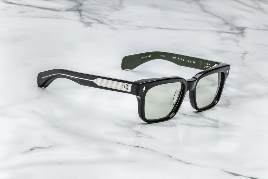 Sunglasses Model Molino 55 in Color Cobra with Light Bottle Green lenses from Jacques Marie Mage