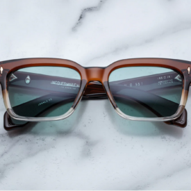 Sunglasses Model Molino 55 in Color Hickory Fade with Turquoise lenses from Jacques Marie Mage