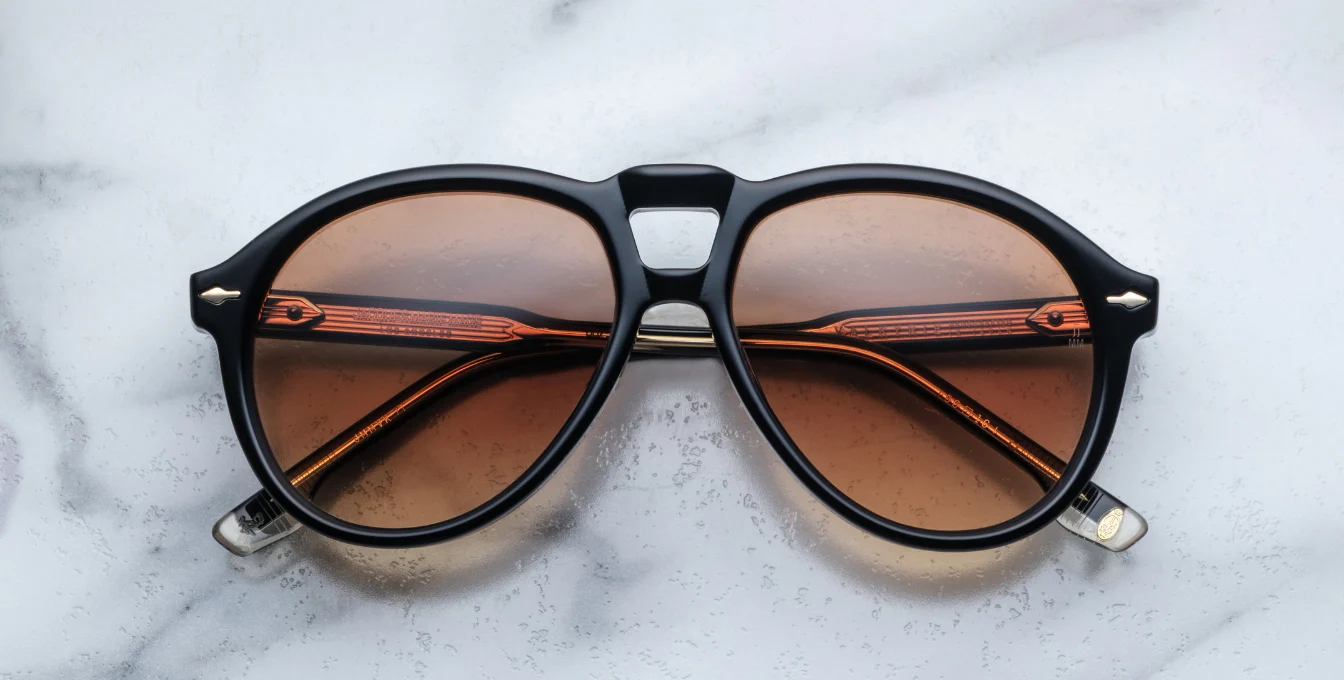 Sunglasses Model Valkyrie in Color Beluga with Dark bronze Gradient lenses from Jacques Marie Mage